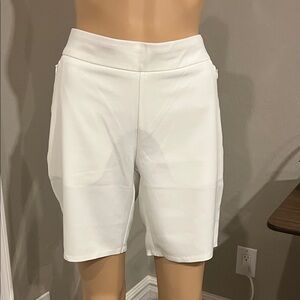 Annika White High-Waisted Sport Shorts S